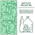 Plastic bottles recycling information card Royalty Free Stock Photo