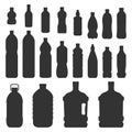 Plastic bottles silhouette