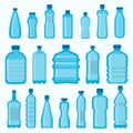 Plastic bottles vector isolated icons set Royalty Free Stock Photo