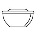 Plastic bowl container icon, outline style