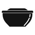 Plastic bowl container icon, simple style