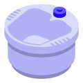 Plastic box foot bath icon, isometric style