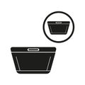 Plastic box icon. Storage box icon. Plastic container icon. Vector illustration. EPS 10. Royalty Free Stock Photo