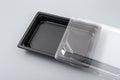 Plastic box with transparent cover for food Royalty Free Stock Photo