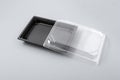 Plastic box with transparent cover for food Royalty Free Stock Photo