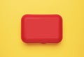 Plastic box on a yellow Royalty Free Stock Photo
