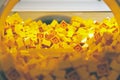 Plastic Brick Toy in Yellow Colour