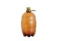 Plastic brown bottle keg for beer. isolate Royalty Free Stock Photo