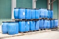 Plastic bucket with Big Blue Royalty Free Stock Photo