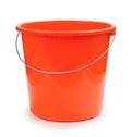 Plastic bucket on a white background Royalty Free Stock Photo