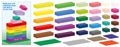 Plastic Building Blocks Kit Colored Individual Parts To Put Together Royalty Free Stock Photo