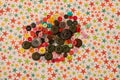 Plastic buttons, Colorful buttons background, Buttons close up, Buttons background