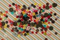 Plastic buttons, Colorful buttons background, Buttons close up, Buttons background Royalty Free Stock Photo