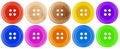 Plastic buttons isolated - colorful