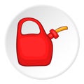 Plastic canister of gasoline icon, cartoon style Royalty Free Stock Photo