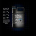 Plastic cans for engine oil and technical fluids. Eps 10 Vector canister oil bottle engine, oil background,