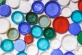 Plastic caps background. Recycling concept Royalty Free Stock Photo