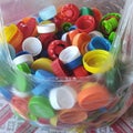 Plastic caps for recycling