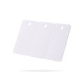 Plastic card set isolated on white background. Price tag or hanging label for your design.  Clipping paths or cut out object for Royalty Free Stock Photo