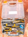 Plastic case with a working locksmith tool