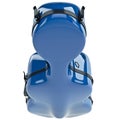 Plastic cello case with latch, top view Royalty Free Stock Photo