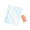 Plastic Cellophane Business File. A4 Size. Sheet Folder. Empty Plastic Bag. Document Protector. Transparent Plastic