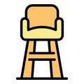Plastic chair icon vector flat Royalty Free Stock Photo