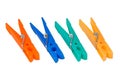 Plastic clothes pegs Royalty Free Stock Photo