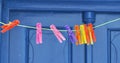 Plastic Clothes Pegs Royalty Free Stock Photo