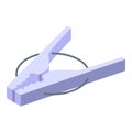 Plastic clothes pin icon, isometric style