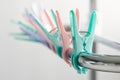 Plastic clothespins Royalty Free Stock Photo