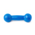 Plastic coated dumbell isolated over the white background