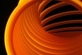 Plastic coil under blacklight Royalty Free Stock Photo