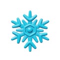 Plastic cold snowflake model, season vector design