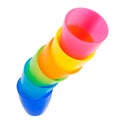 Plastic color tumbler Royalty Free Stock Photo