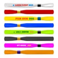 Plastic colour wristbands