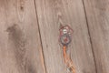 Plastic compass over a wooden background Royalty Free Stock Photo