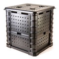 Plastic compost bin with ventilation holes for aeration Royalty Free Stock Photo