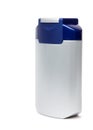 Plastic container for aftershave cream over white