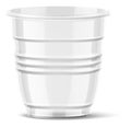Plastic container for drink or dessert. Disposable cup realistic mockup Royalty Free Stock Photo