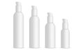 Plastic cosmetic bottles with dispenser pump