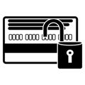 A Plastic Credit Card Icon With Open Lock Icon