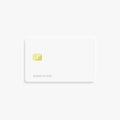 Plastic Credit Card Mockup Template. White blank shopping card for finance, bank, discount with shadow Royalty Free Stock Photo