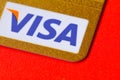 Plastic credit card VISA Royalty Free Stock Photo