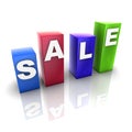 Plastic cubes sale Royalty Free Stock Photo