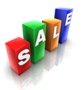 Plastic cubes sale Royalty Free Stock Photo