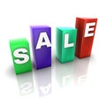 Plastic cubes sale Royalty Free Stock Photo