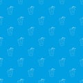 Plastic cup of limonade pattern vector seamless blue