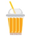 Plastic cup for smoothie Royalty Free Stock Photo