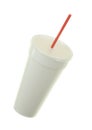 Plastic Cup and Straw Royalty Free Stock Photo